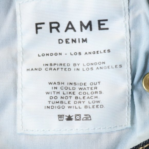 Frame Denim Ali High Rise Distressed Jeans Dark Wash Soft Stretchy - Picture 10 of 13